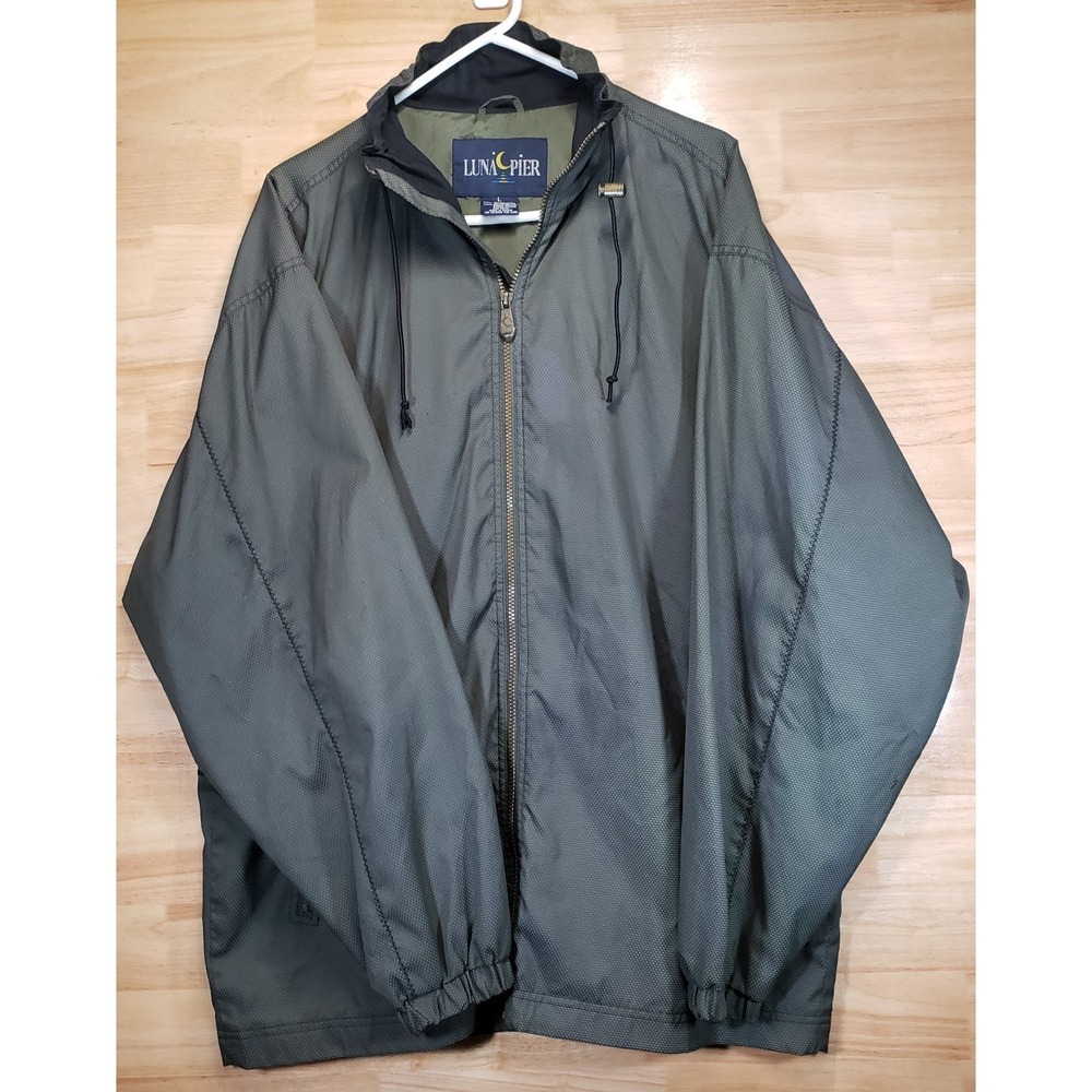 Luna Pier Men's Green Zip Up Jacket Size XL Lightweight Windbreaker